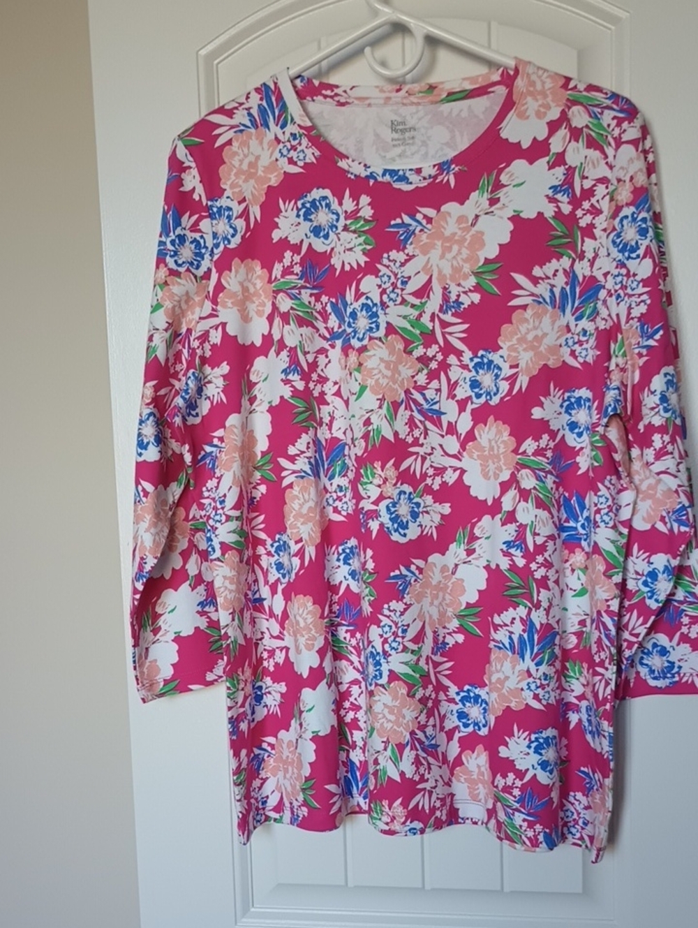 Kim Rogers Pink Floral Long-Sleeve Tee